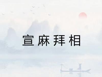 宣麻拜相