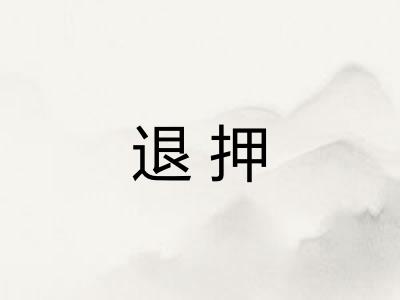 退押