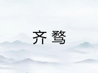 齐骛