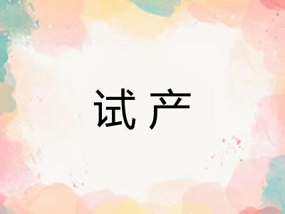 试产