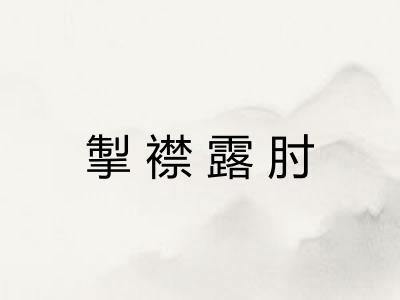 掣襟露肘
