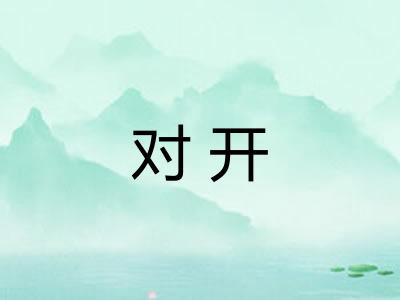 对开