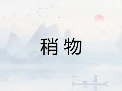 稍物
