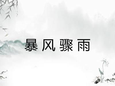 暴风骤雨