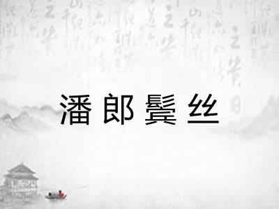 潘郎鬓丝