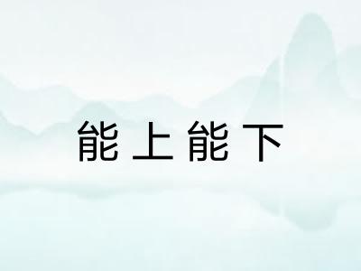 能上能下