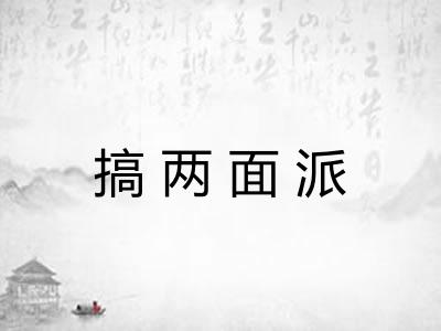 搞两面派