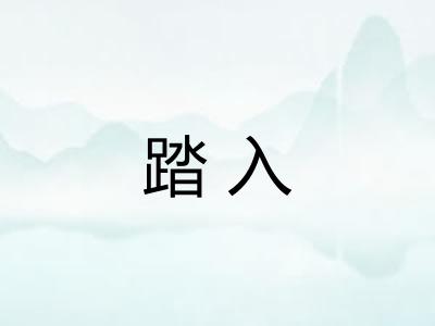 踏入