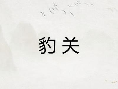 豹关