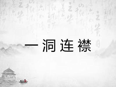 一洞连襟
