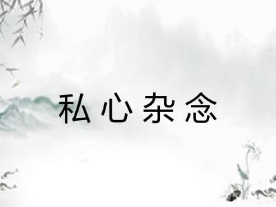 私心杂念