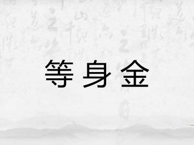 等身金