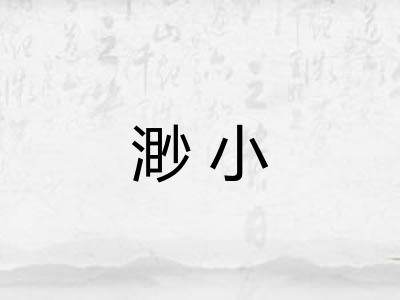 渺小
