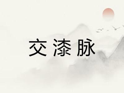 交漆脉