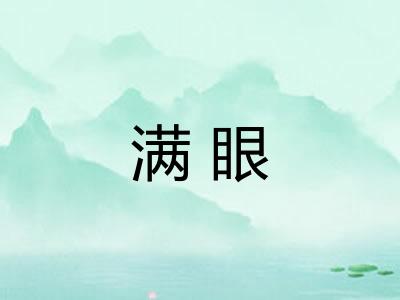 满眼