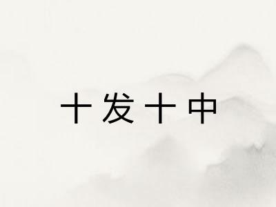十发十中