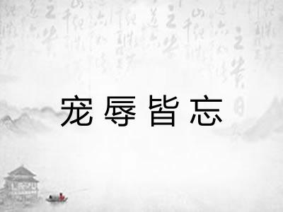 宠辱皆忘