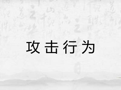 攻击行为