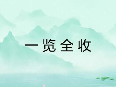 一览全收