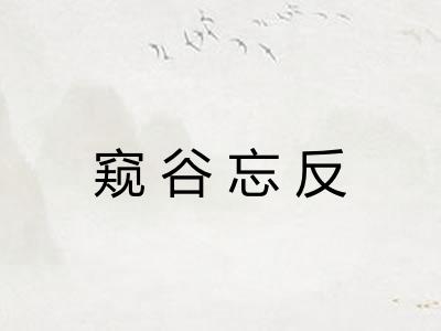 窥谷忘反