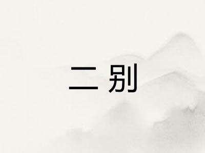 二别