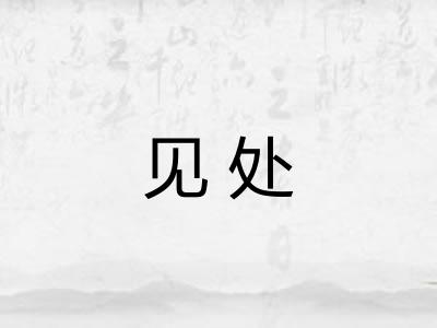见处