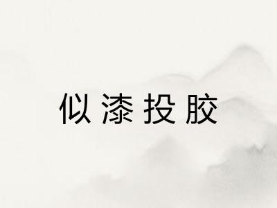 似漆投胶