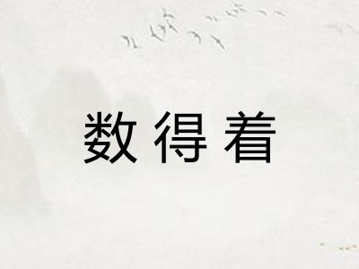 数得着