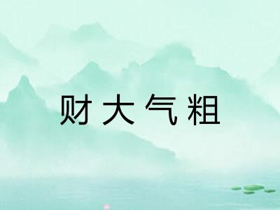 财大气粗