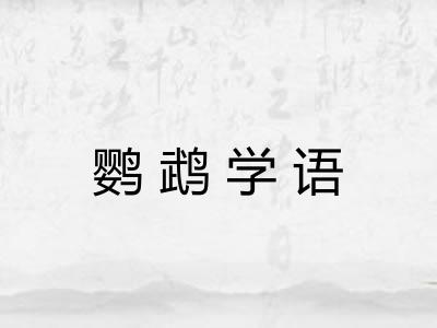 鹦鹉学语