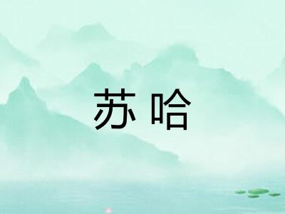 苏哈