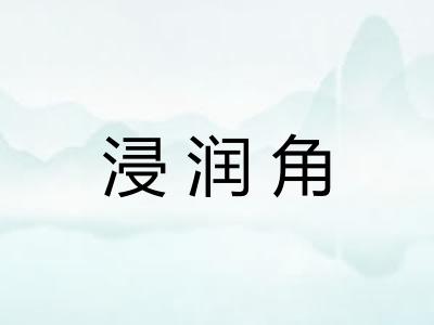 浸润角