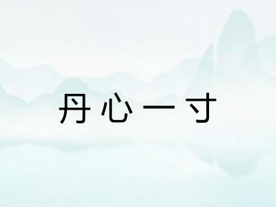丹心一寸