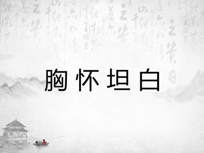 胸怀坦白