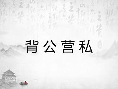 背公营私