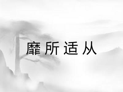 靡所适从