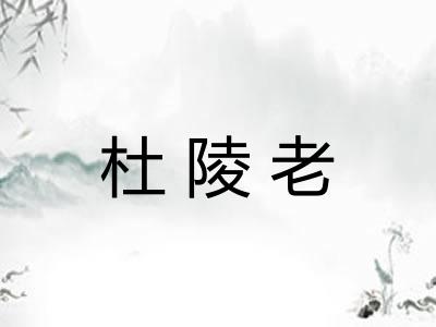 杜陵老
