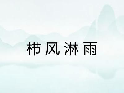 栉风淋雨