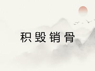 积毁销骨
