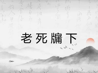 老死牖下
