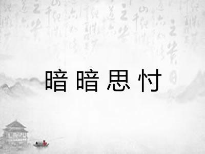 暗暗思忖