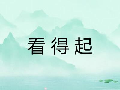 看得起