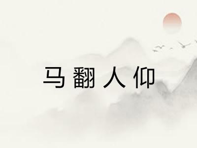 马翻人仰