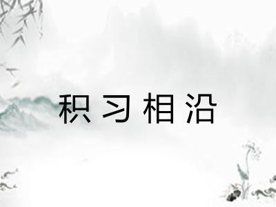 积习相沿