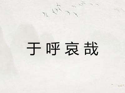 于呼哀哉