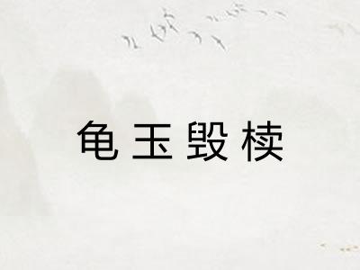 龟玉毁椟