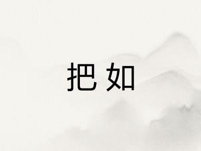 把如