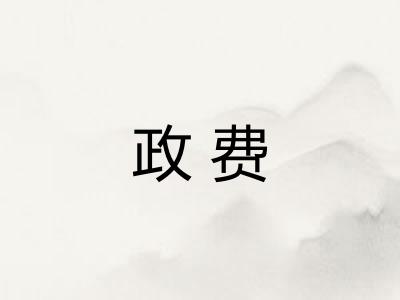 政费