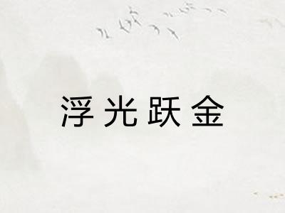 浮光跃金