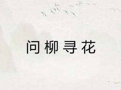 问柳寻花